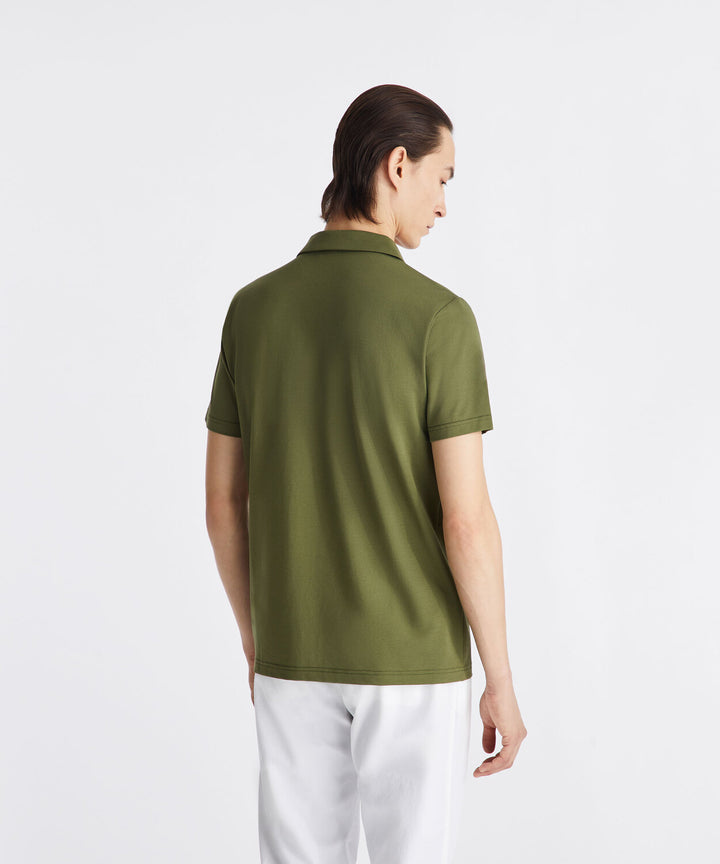 Peuterey Polo NEW HELGO - Groen-46% polyester, 45% katoen, 5% zijde, 4% elastaan-HEREN POLO'S & T-SHIRTS-Groen