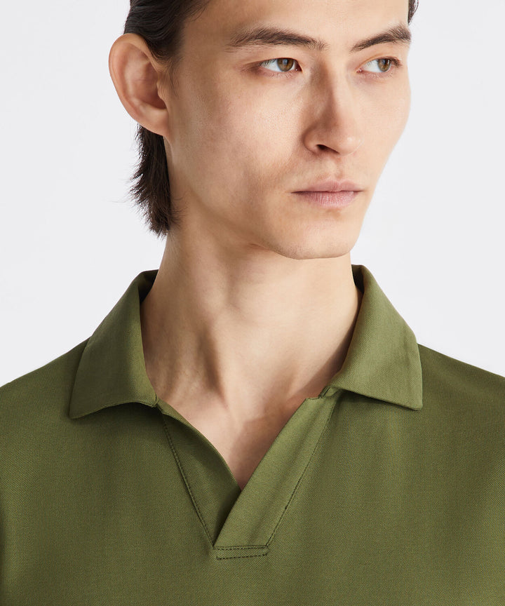 Peuterey Polo NEW HELGO - Groen-46% polyester, 45% katoen, 5% zijde, 4% elastaan-HEREN POLO'S & T-SHIRTS-Groen
