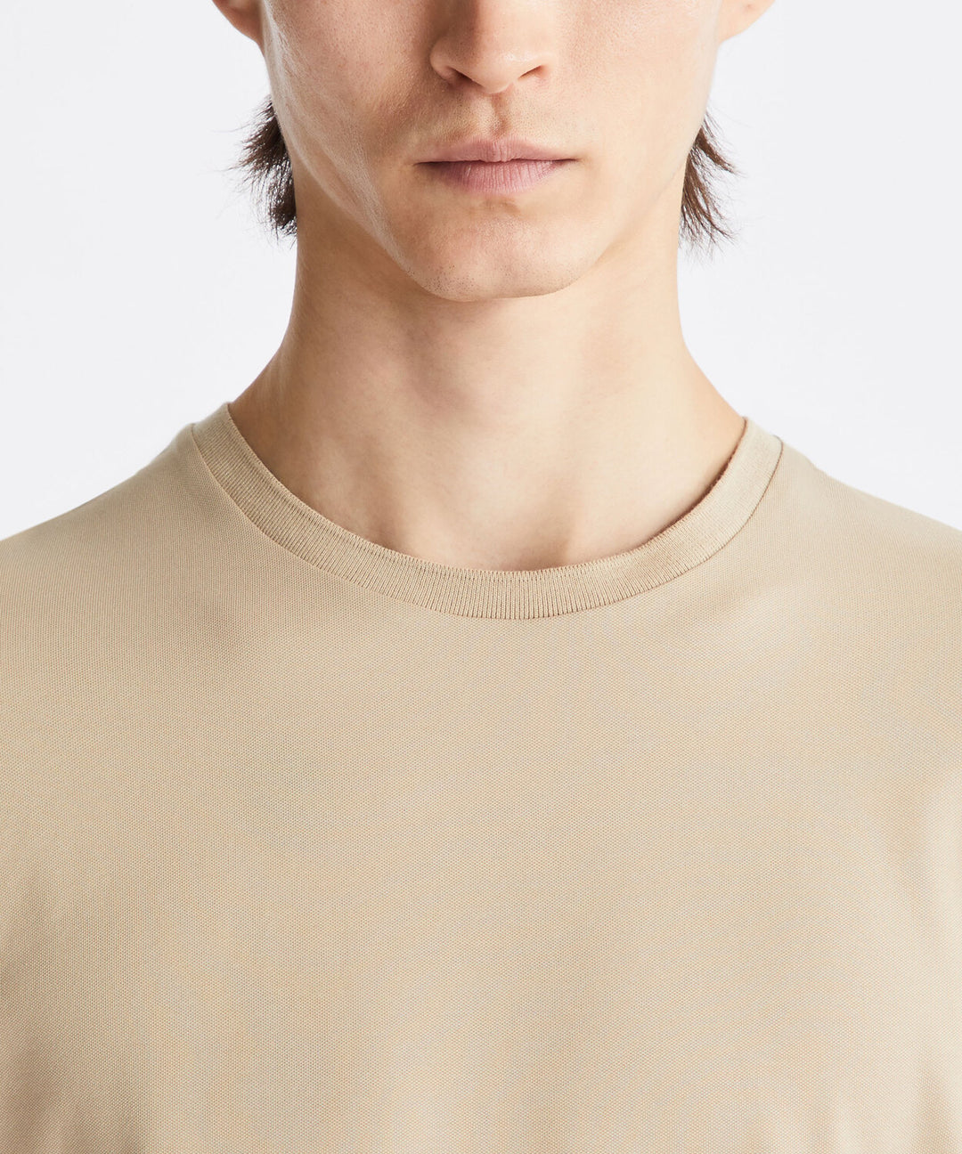 Peuterey T-Shirt ZOLE 02 – Beige-46% polyester, 45% katoen, 5% zijde, 4% elastaan-HEREN POLO'S & T-SHIRTS-Beige