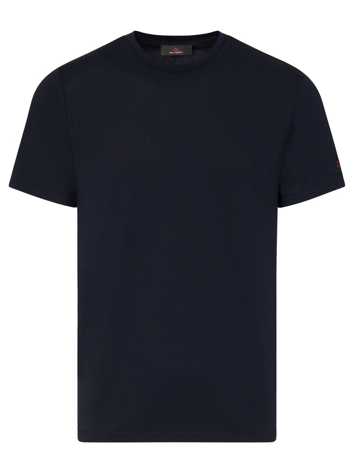 Peuterey T-Shirt ZOLE 02 – Blauw-46% polyester, 45% katoen, 5% zijde, 4% elastaan-HEREN POLO'S & T-SHIRTS-Blauw