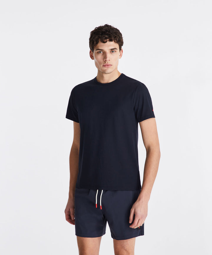 Peuterey T-Shirt ZOLE 02 – Blauw-46% polyester, 45% katoen, 5% zijde, 4% elastaan-HEREN POLO'S & T-SHIRTS-Blauw
