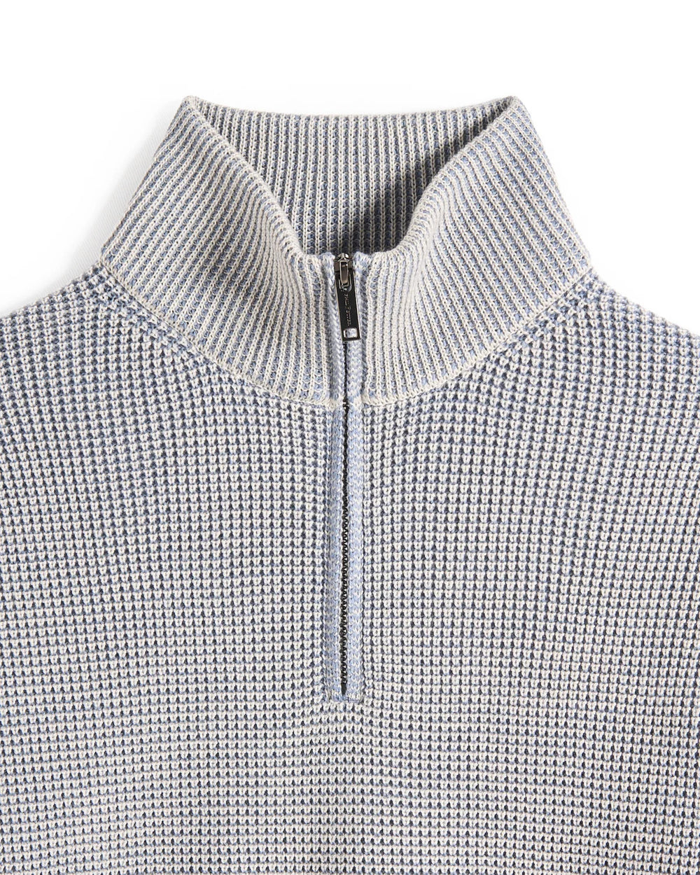 Phil Petter Half Zip Trui – Blauw-100% wol-HEREN TRUIEN & VESTEN-Blauw