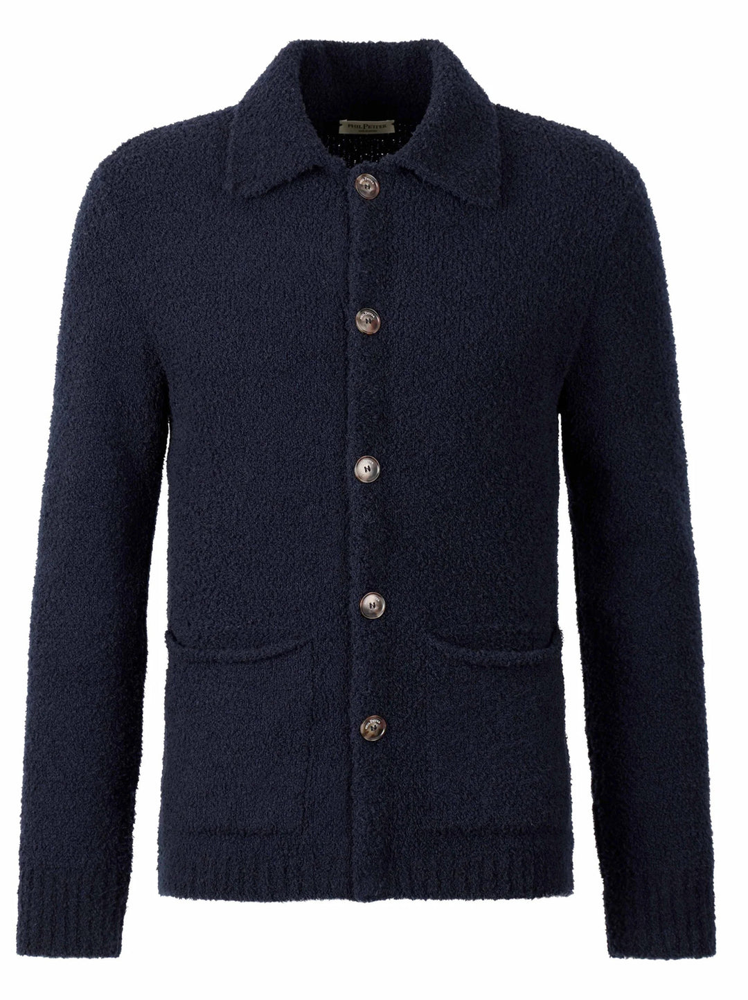 Phil Petter Overshirt – Blauw-77% wol, 23 % polyamide-HEREN SHIRTS-Blauw