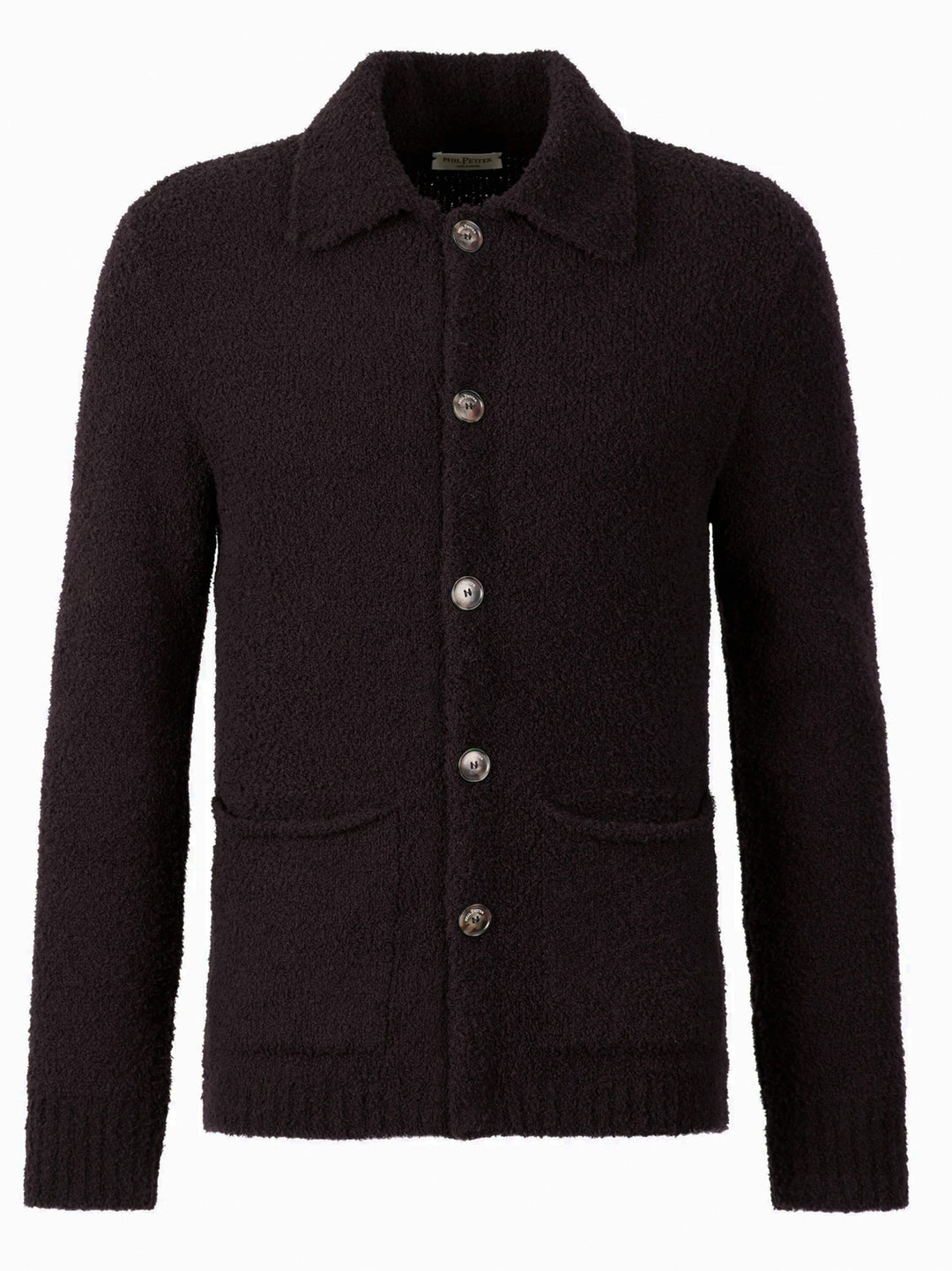 Phil Petter Overshirt – Bruin-77% wol, 23% polyamide-HEREN SHIRTS-Bruin
