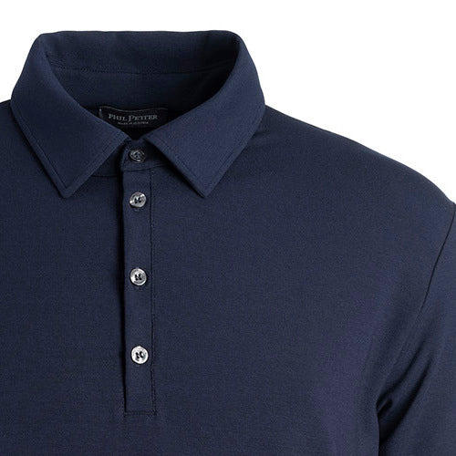 Phil Petter Polo – Blauw-93% viscose, 7% elastaan-HEREN POLO'S & T-SHIRTS-Blauw