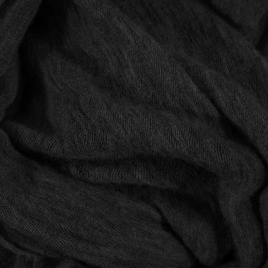 Phil Petter shawl kasjmier-100% cashmere-HEREN ACCESSOIRES-Zwart