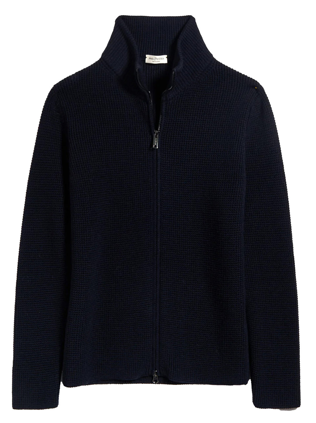 Phil Petter Trui met Rits – Blauw-100% wol-HEREN TRUIEN & VESTEN-Blauw