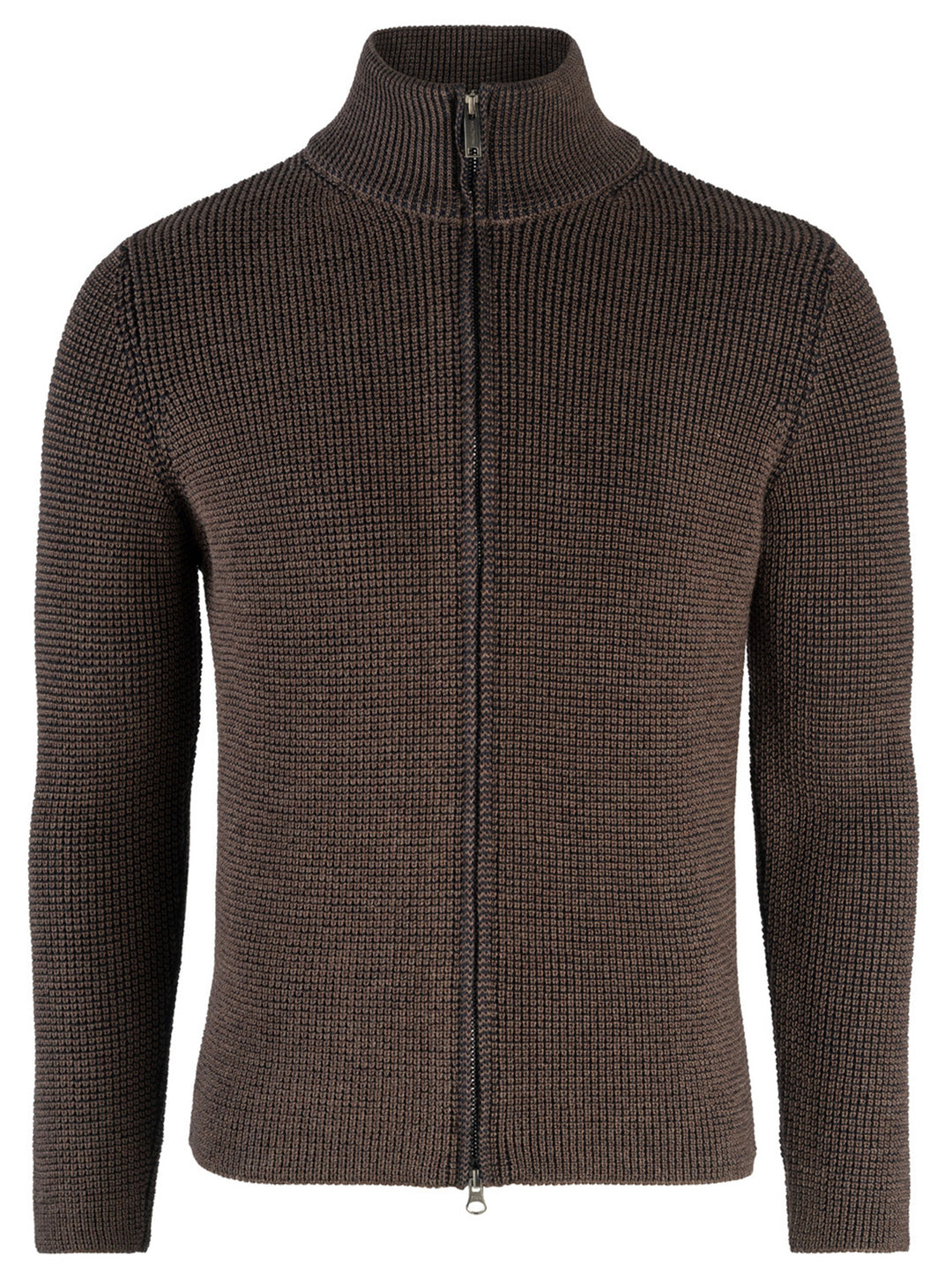 Phil Petter Vest met Rits – Bruin-100% wol-HEREN TRUIEN & VESTEN-Bruin