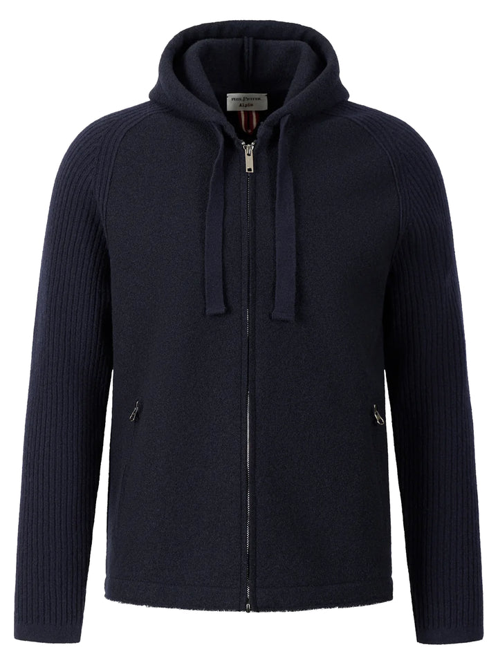 Phil Petter Wollen Jack – Blauw-100% wol-HEREN JASSEN & JACKS-Blauw