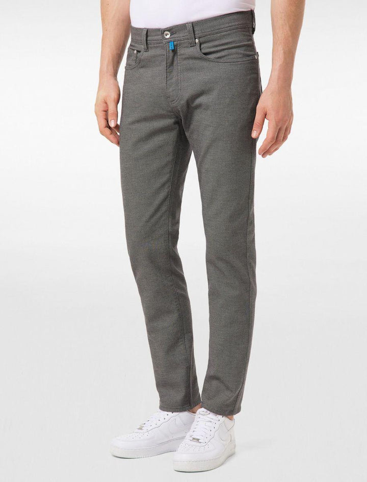 Pierre Cardin Lyon-71% katoen, 27% polyester, 2% elasthaan-HEREN BROEKEN-Grijs