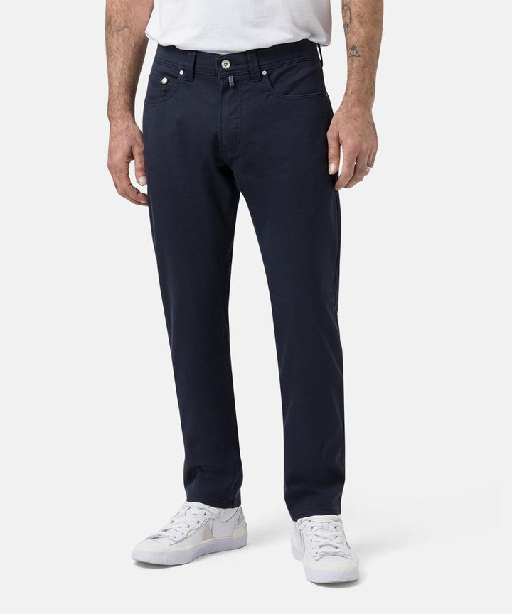 Pierre Cardin LYON TAPERED-60% katoen, 37% polyester, 3% elasthaan-HEREN BROEKEN-Blauw