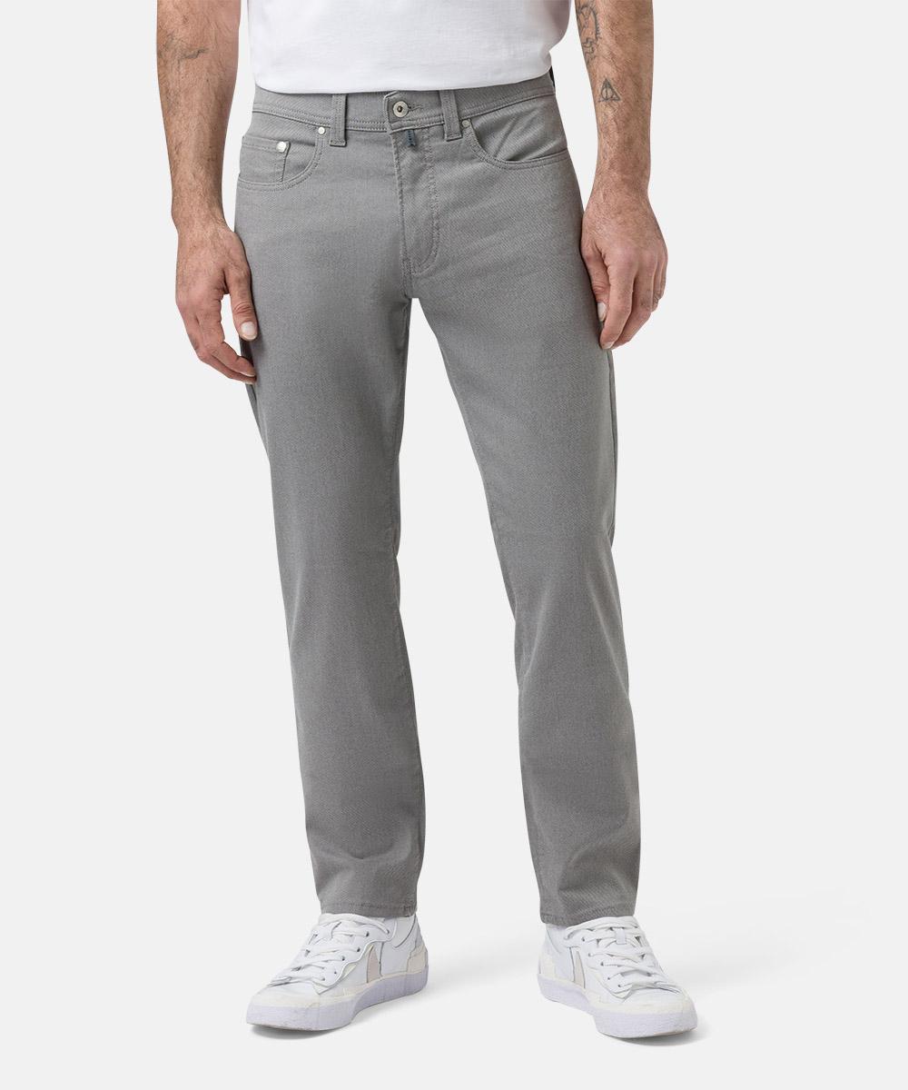 Pierre Cardin LYON TAPERED-60% katoen, 37% polyester, 3% elasthaan-HEREN BROEKEN-Grijs