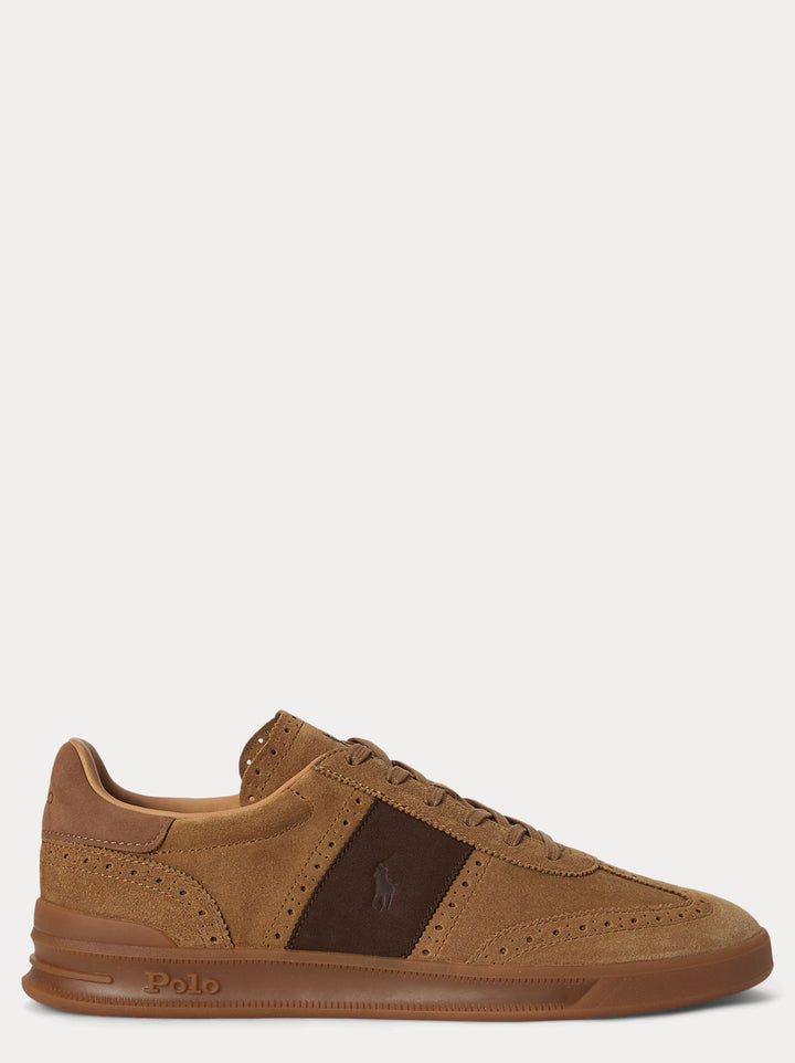 POLO Ralph Lauren Aera Suède Sneaker – Bruin-HEREN SCHOENEN & RIEMEN-Bruin