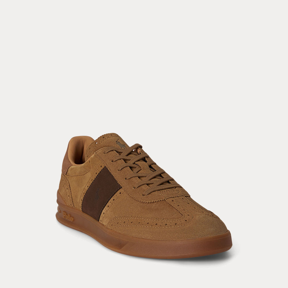 POLO Ralph Lauren Aera Suède Sneaker – Bruin-HEREN SCHOENEN & RIEMEN-Bruin