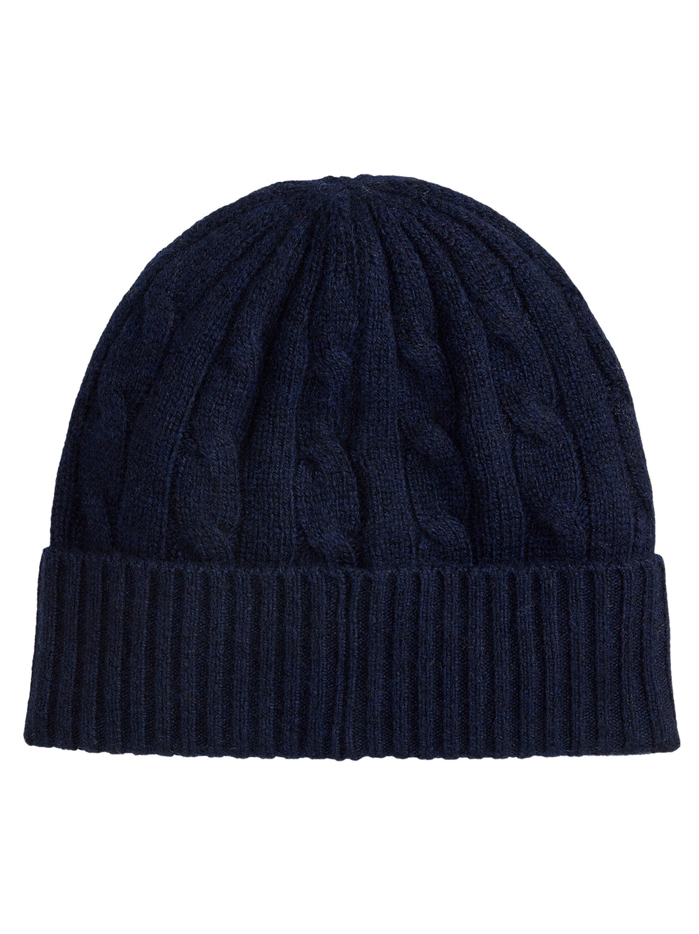 POLO Ralph Lauren Cable Knit Beanie – Blauw-90% wol<br />10% kashmir-DAMES ACCESSOIRES-Blauw