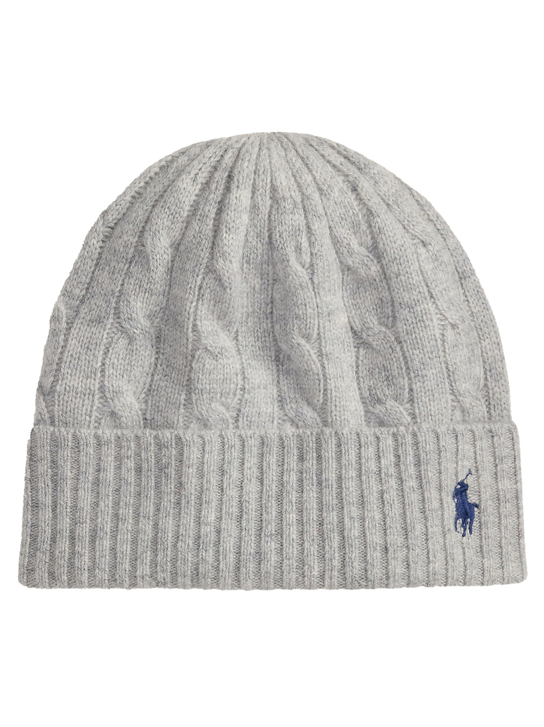 POLO Ralph Lauren Cable Knit Beanie – Grijs-90% wol<br />10% kashmir-DAMES ACCESSOIRES-Grijs