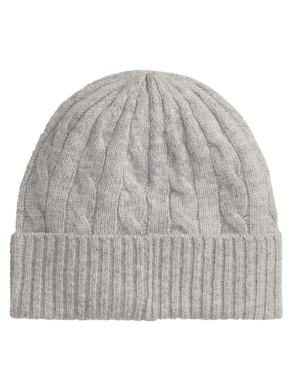 POLO Ralph Lauren Cable Knit Beanie – Grijs-90% wol<br />10% kashmir-DAMES ACCESSOIRES-Grijs