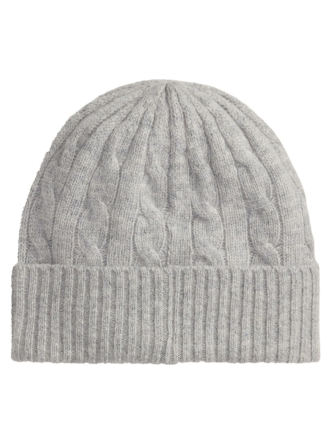 POLO Ralph Lauren Cable Knit Beanie – Grijs-90% wol<br />10% kashmir-DAMES ACCESSOIRES-Grijs