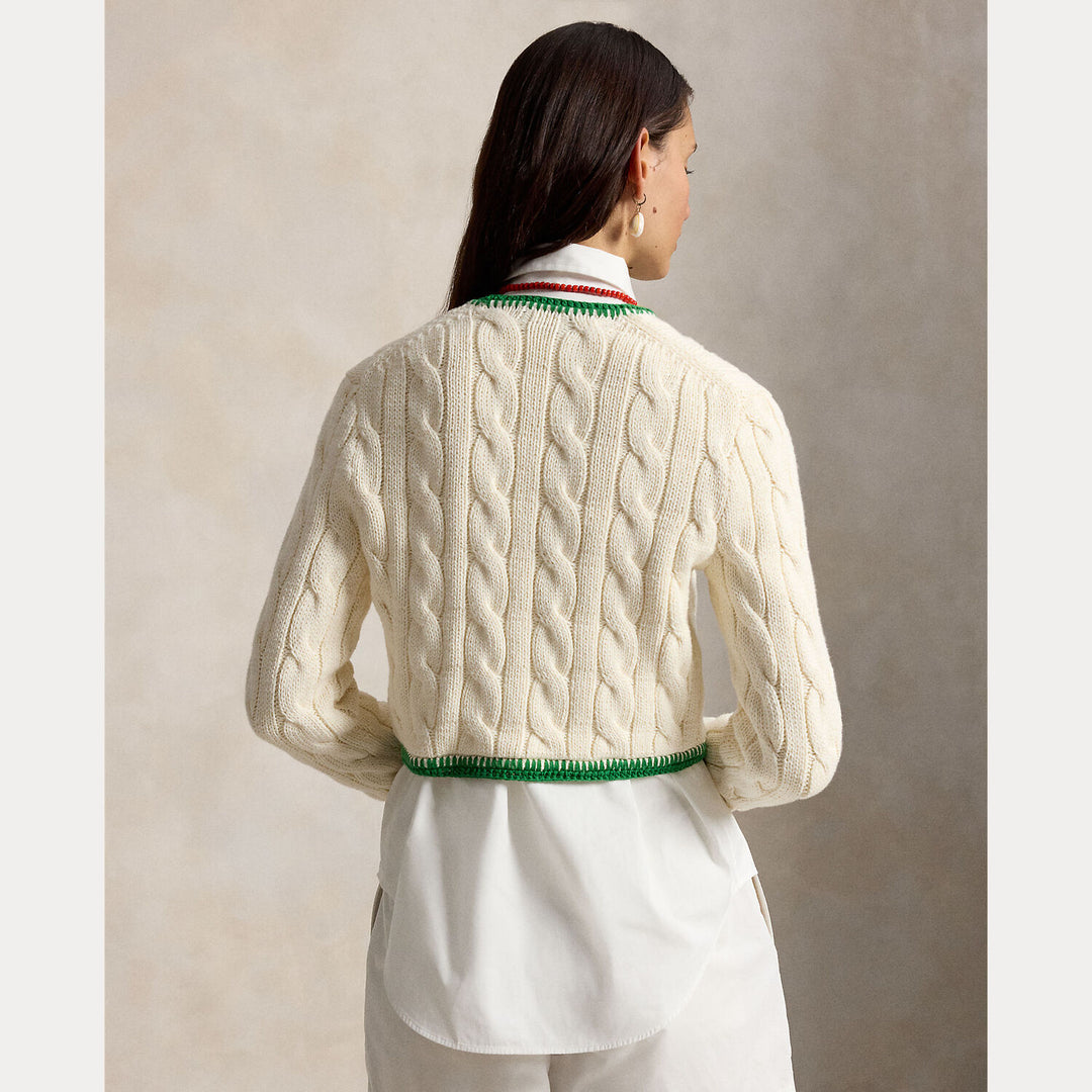 POLO Ralph Lauren Cable-Knit Cropped Vest-98% katoen, 1% elastaan, 1% andere vezel-DAMES TRUIEN & VESTEN-Room