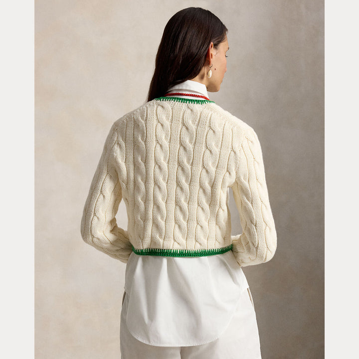 POLO Ralph Lauren Cable-Knit Cropped Vest-98% katoen, 1% elastaan, 1% andere vezel-DAMES TRUIEN & VESTEN-Room
