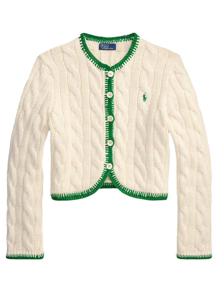POLO Ralph Lauren Cable-Knit Cropped Vest-98% katoen, 1% elastaan, 1% andere vezel-DAMES TRUIEN & VESTEN-Room