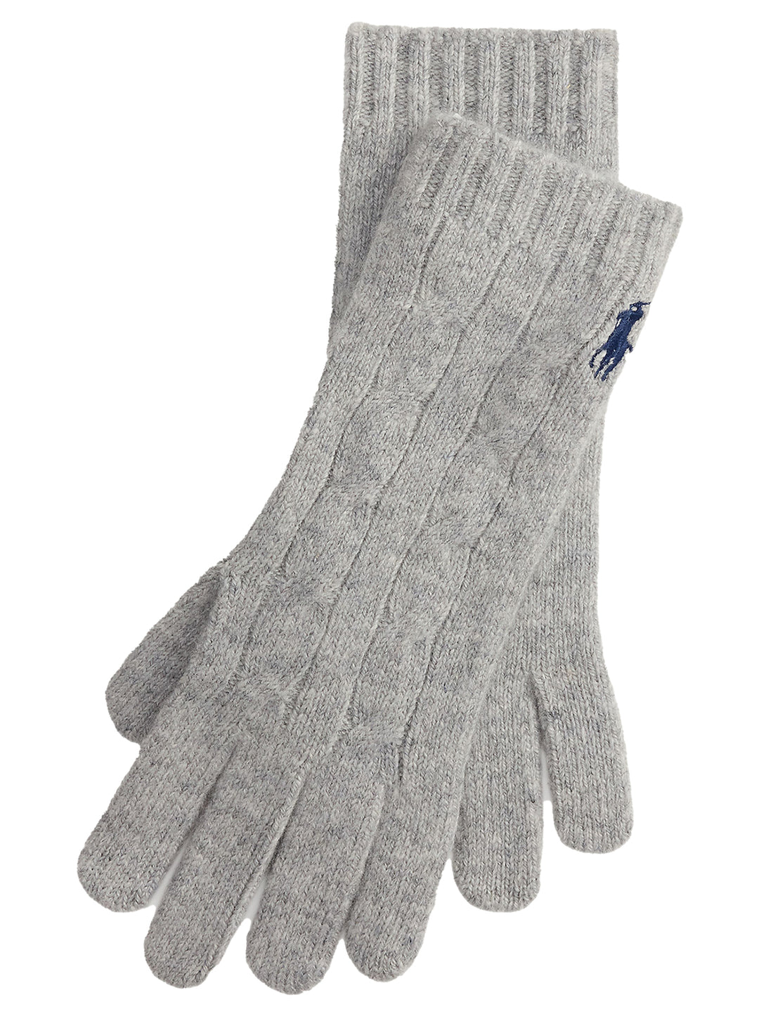 POLO Ralph Lauren Cable Knit Gloves – Grijs-90% wol<br />10% kashmir-DAMES ACCESSOIRES-Grijs