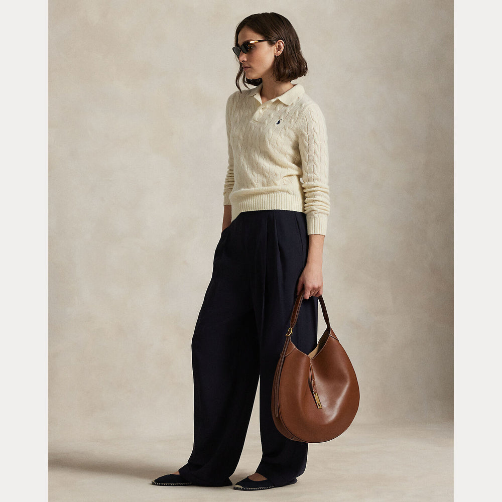 POLO Ralph Lauren Cable Polo Sweater-80% wol, 20% cashmere-DAMES TRUIEN & VESTEN-Room