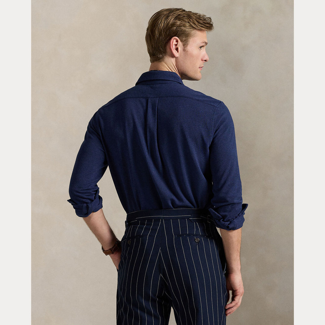 POLO Ralph Lauren Casual Shirt – Blauw-100% katoen-HEREN SHIRTS-Blauw