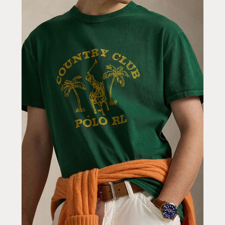 POLO Ralph Lauren Classic fit T-shirt met print-100% katoen-HEREN POLO'S & T-SHIRTS-Groen