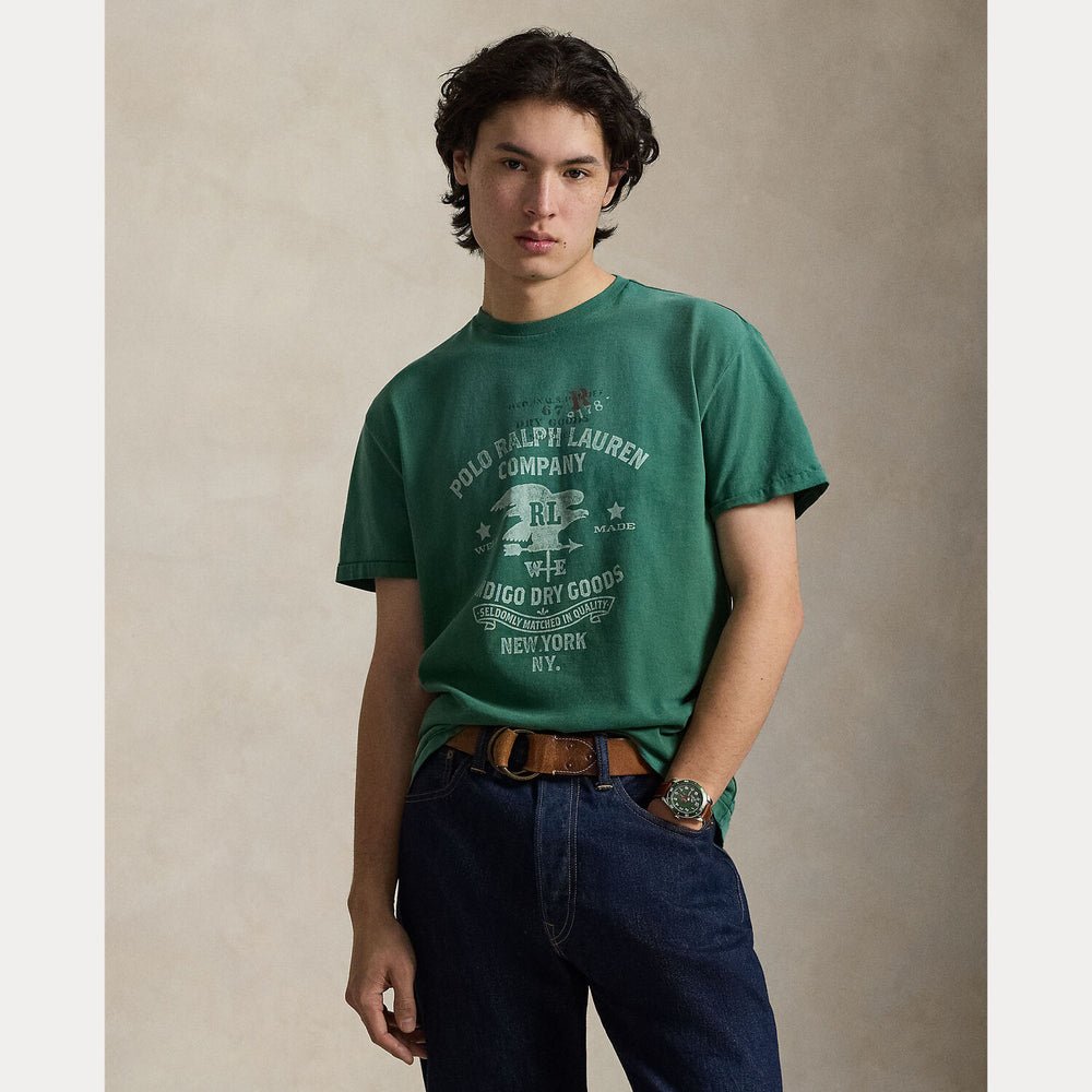 POLO Ralph Lauren Classic fit T-shirt met print-100% katoen-HEREN POLO'S & T-SHIRTS-Groen
