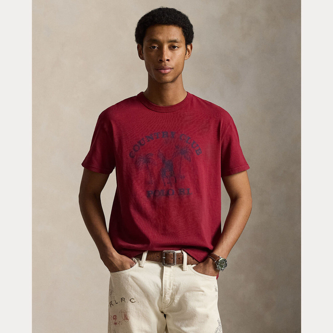 POLO Ralph Lauren Classic fit T-shirt met print-100% katoen-HEREN POLO'S & T-SHIRTS-Rood