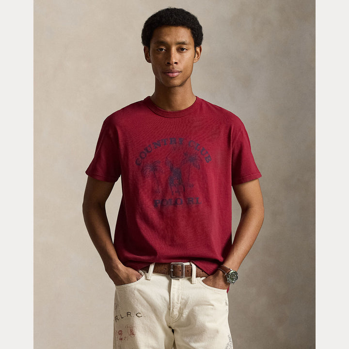 POLO Ralph Lauren Classic fit T-shirt met print-100% katoen-HEREN POLO'S & T-SHIRTS-Rood