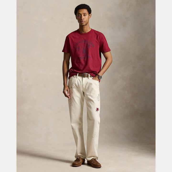 POLO Ralph Lauren Classic fit T-shirt met print-100% katoen-HEREN POLO'S & T-SHIRTS-Rood