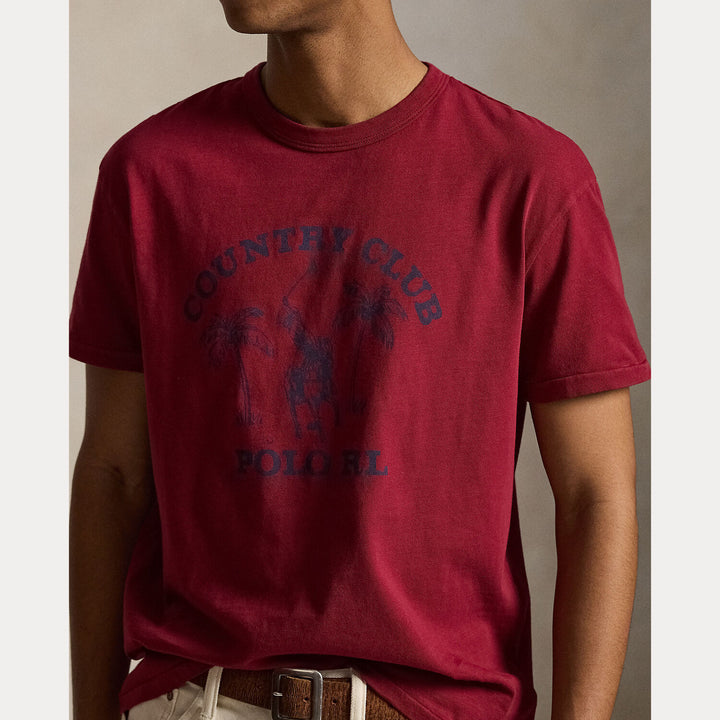 POLO Ralph Lauren Classic fit T-shirt met print-100% katoen-HEREN POLO'S & T-SHIRTS-Rood