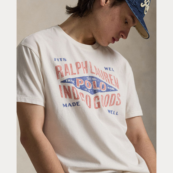 POLO Ralph Lauren Classic fit T-shirt met print-100% katoen-HEREN POLO'S & T-SHIRTS-Wit