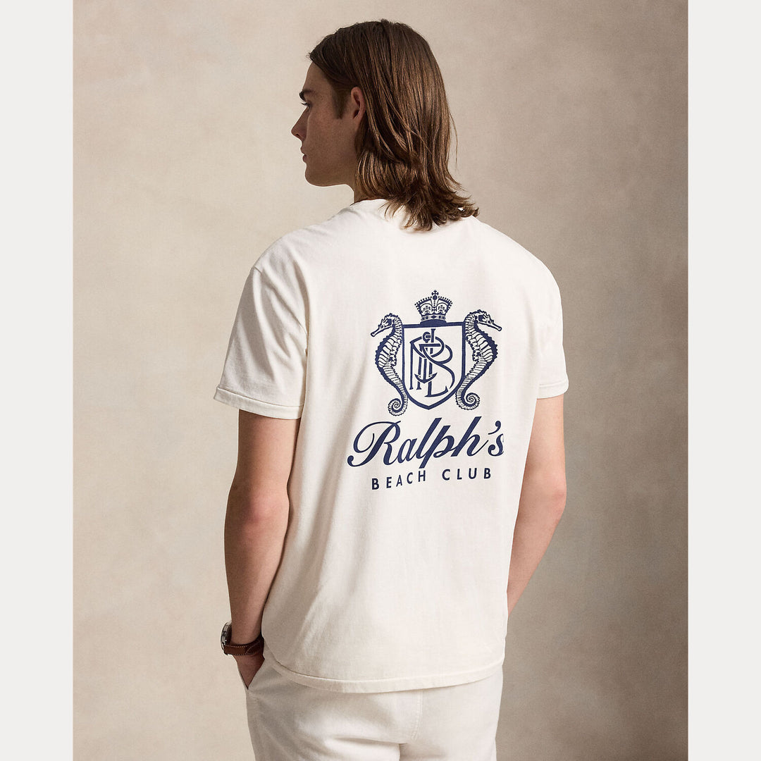 POLO Ralph Lauren Classic fit T-shirt met print-100% katoen-HEREN POLO'S & T-SHIRTS-Wit