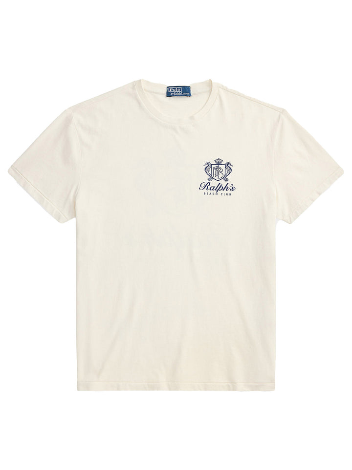 POLO Ralph Lauren Classic fit T-shirt met print-100% katoen-HEREN POLO'S & T-SHIRTS-Wit