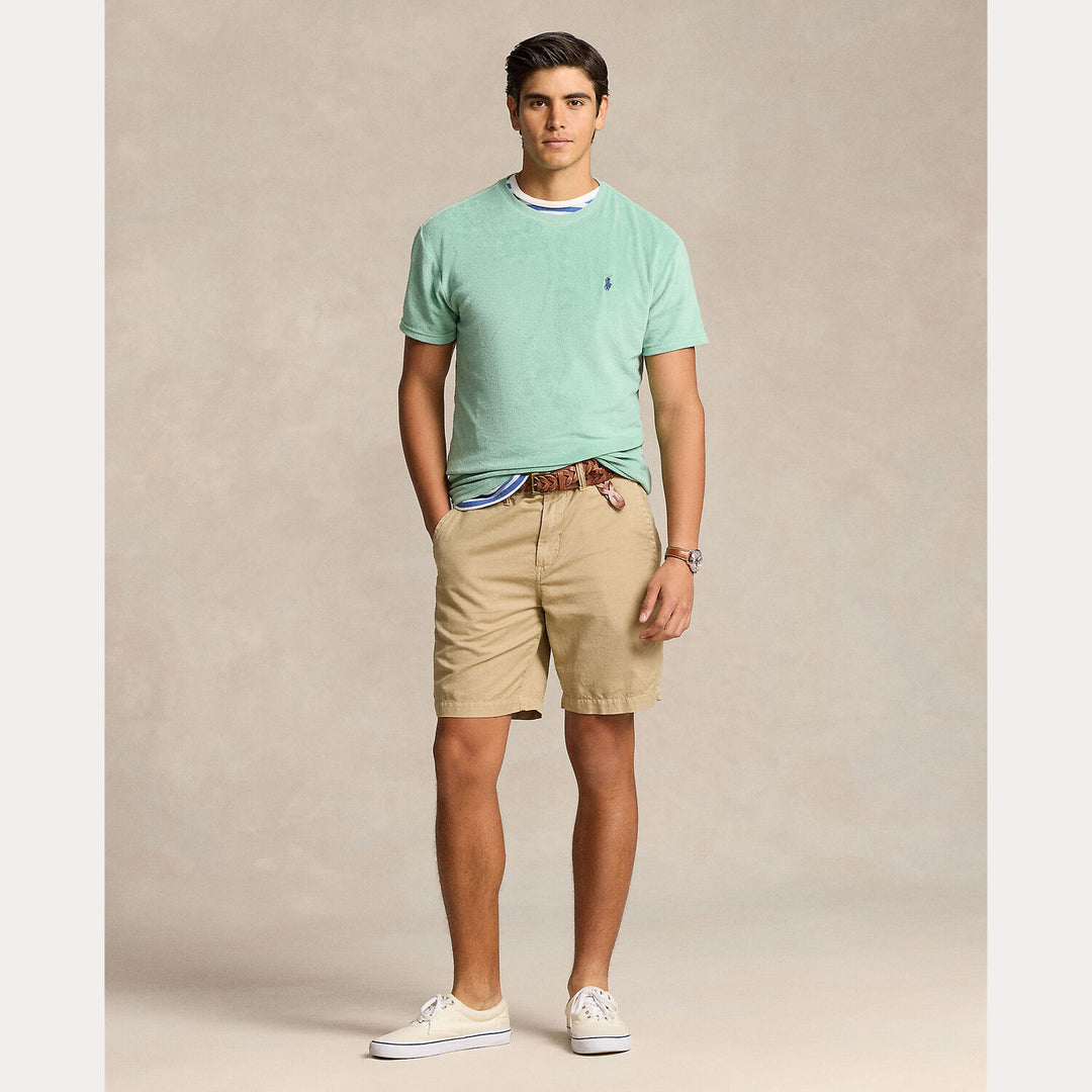 POLO Ralph Lauren Classic Fit Terry T-shirt-90% katoen, 10% polyester.-HEREN POLO'S & T-SHIRTS-Groen