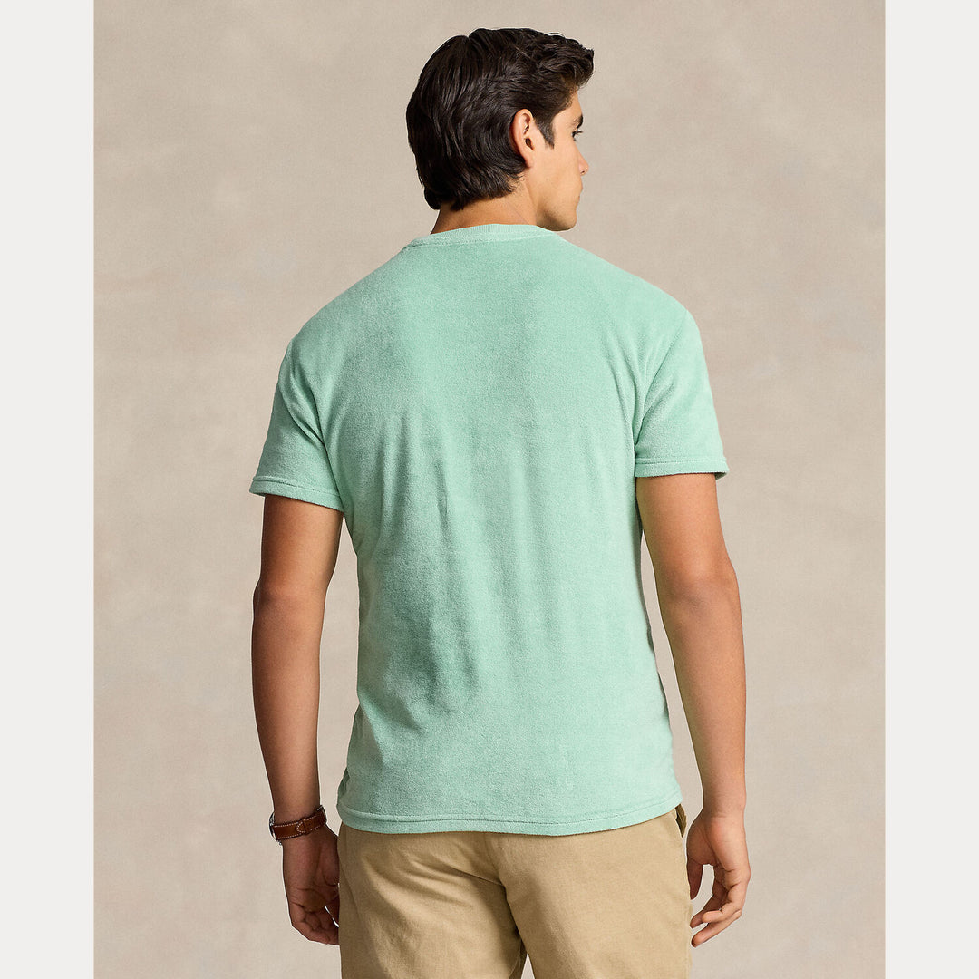 POLO Ralph Lauren Classic Fit Terry T-shirt-90% katoen, 10% polyester.-HEREN POLO'S & T-SHIRTS-Groen