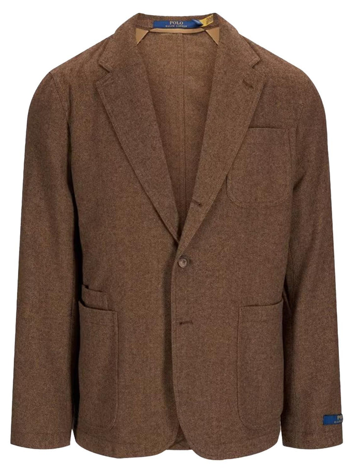 POLO Ralph lauren colbert-51% polyester, 44% wol, 5% andere vezels-HEREN PAKKEN & COLBERTS-Bruin