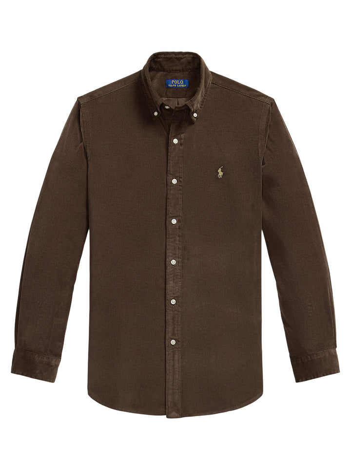 POLO Ralph Lauren Corduroy Shirt – Bruin-100% katoen-HEREN SHIRTS-Bruin