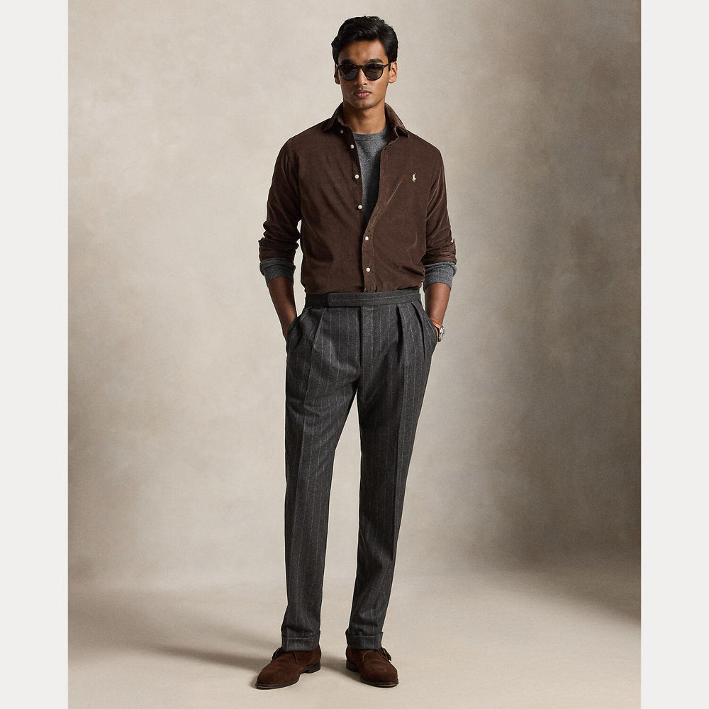 POLO Ralph Lauren Corduroy Shirt – Bruin-100% katoen-HEREN SHIRTS-Bruin