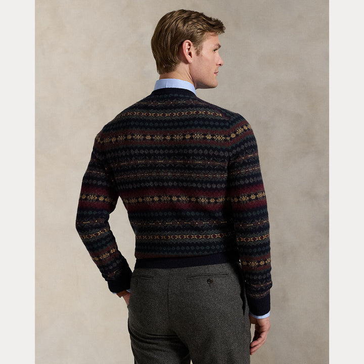 POLO Ralph Lauren Cotton Crew‑Neck Trui – Blauw-100% wool-HEREN TRUIEN & VESTEN-Blauw