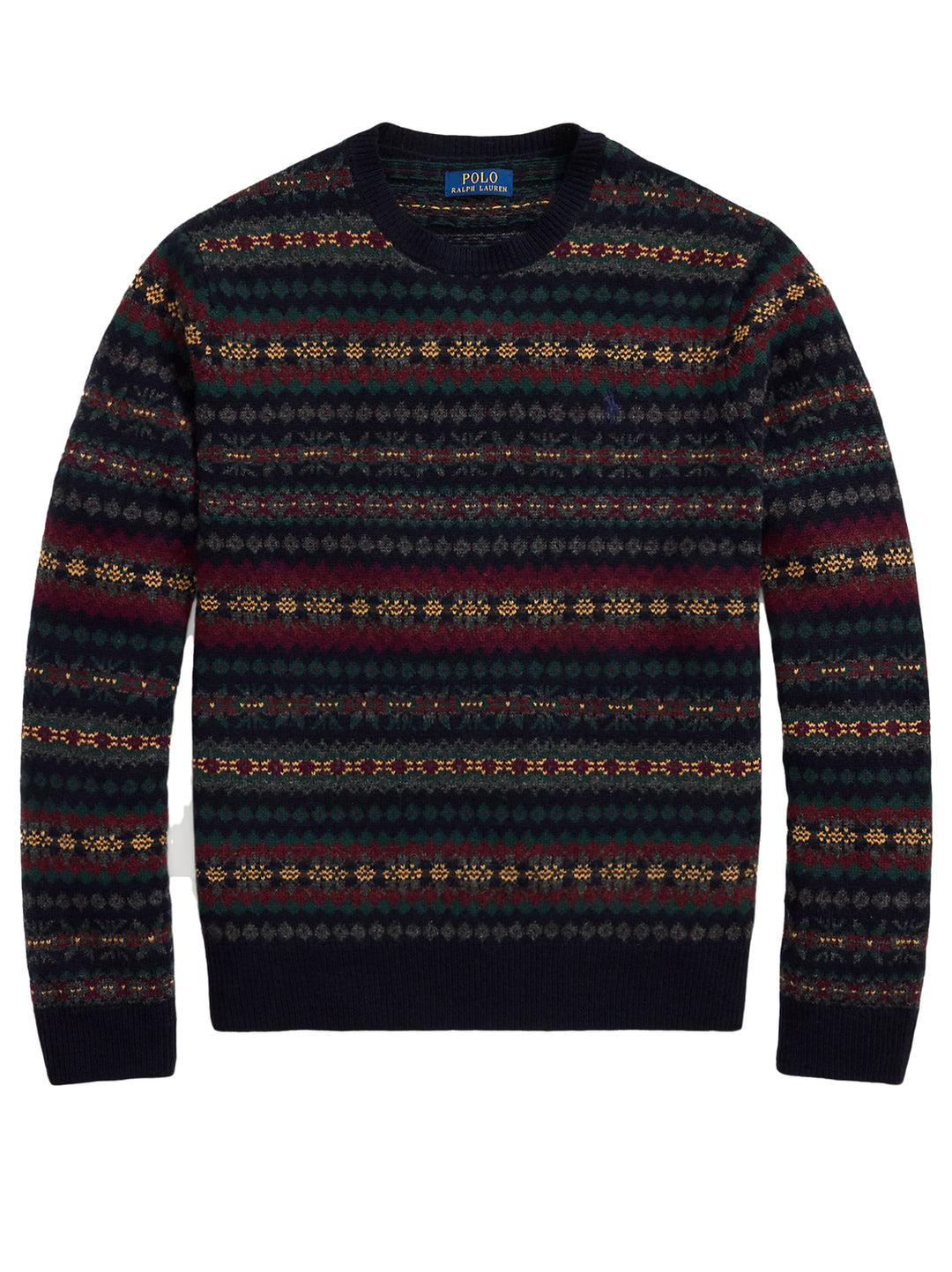 POLO Ralph Lauren Cotton Crew‑Neck Trui – Blauw-100% wool-HEREN TRUIEN & VESTEN-Blauw