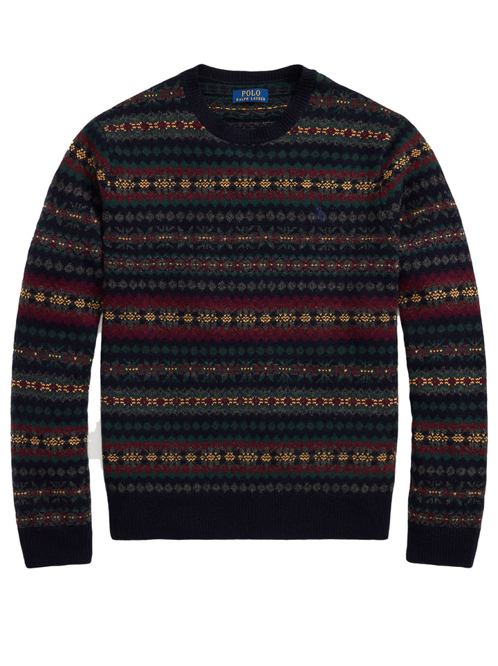 POLO Ralph Lauren Cotton Crew‑Neck Trui – Blauw-100% wool-HEREN TRUIEN & VESTEN-Blauw