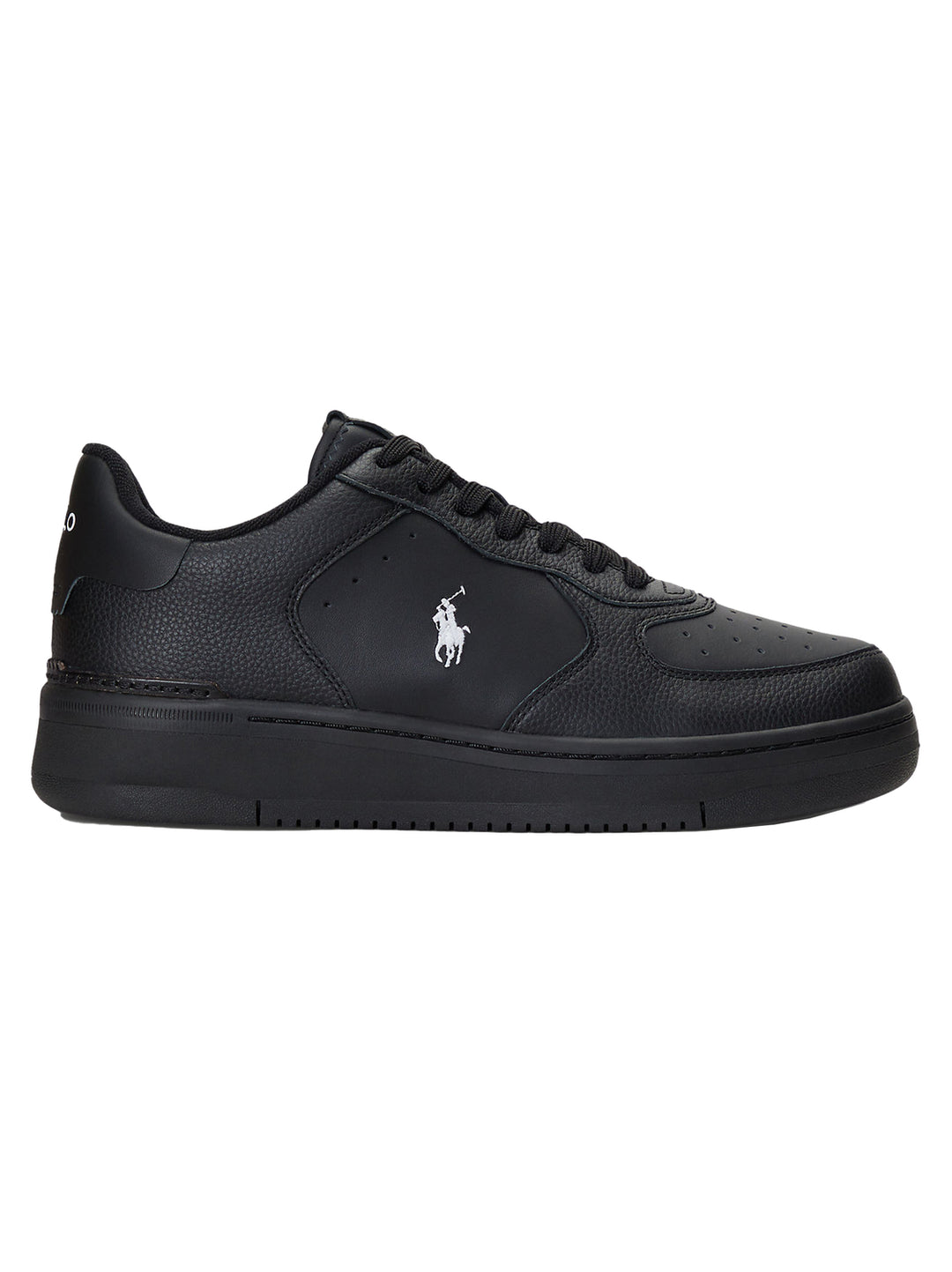 POLO Ralph Lauren Court Leather Sneaker – Zwart-HEREN SCHOENEN & RIEMEN-Zwart
