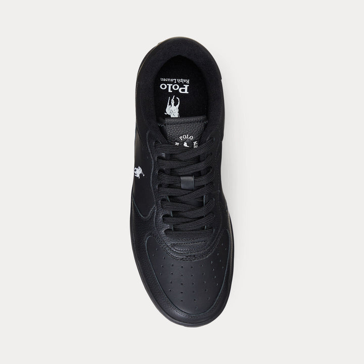 POLO Ralph Lauren Court Leather Sneaker – Zwart-HEREN SCHOENEN & RIEMEN-Zwart