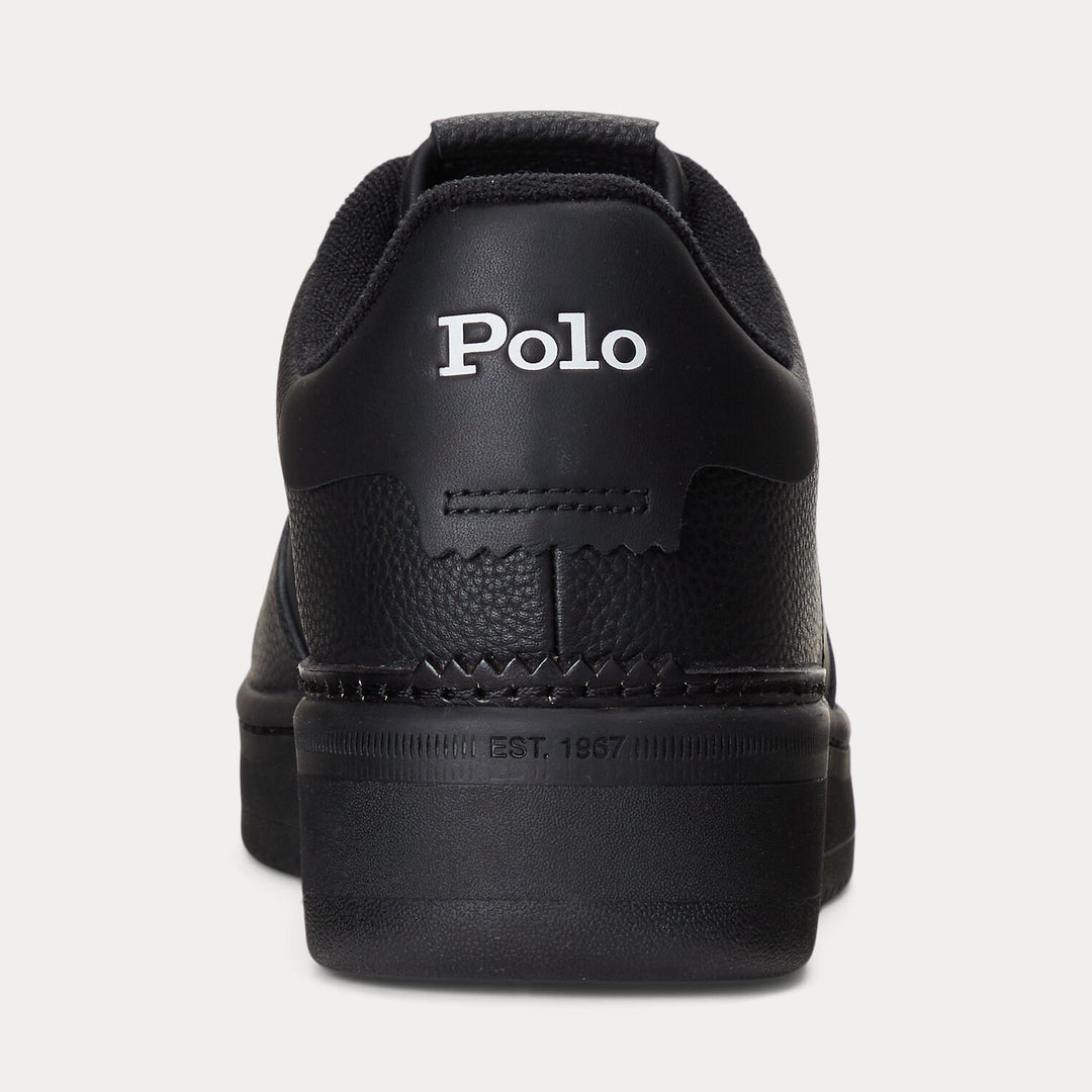 POLO Ralph Lauren Court Leather Sneaker – Zwart-HEREN SCHOENEN & RIEMEN-Zwart
