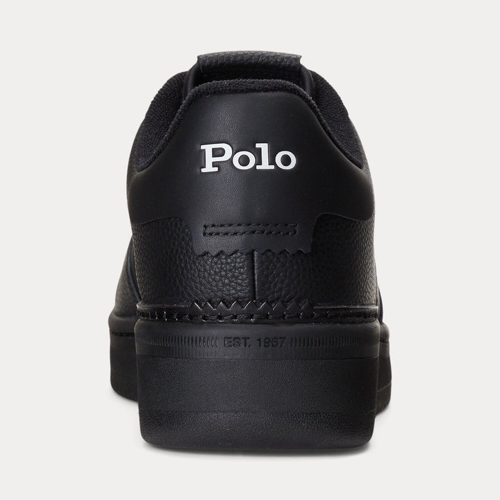 POLO Ralph Lauren Court Leather Sneaker – Zwart-HEREN SCHOENEN & RIEMEN-Zwart