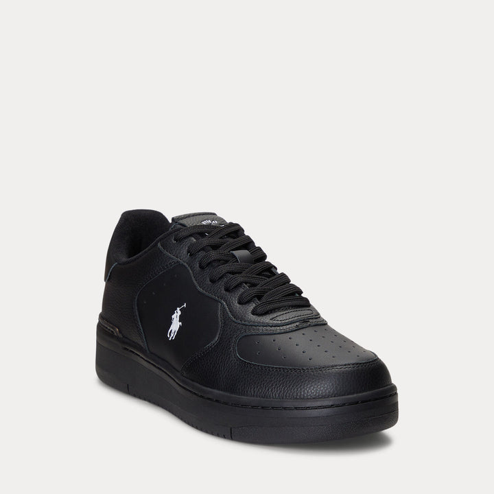 POLO Ralph Lauren Court Leather Sneaker – Zwart-HEREN SCHOENEN & RIEMEN-Zwart